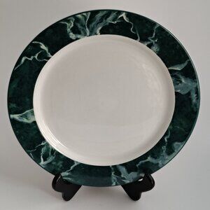 Atlanta by NEWCOR Dinner Plate Green Marble Effect Vintage